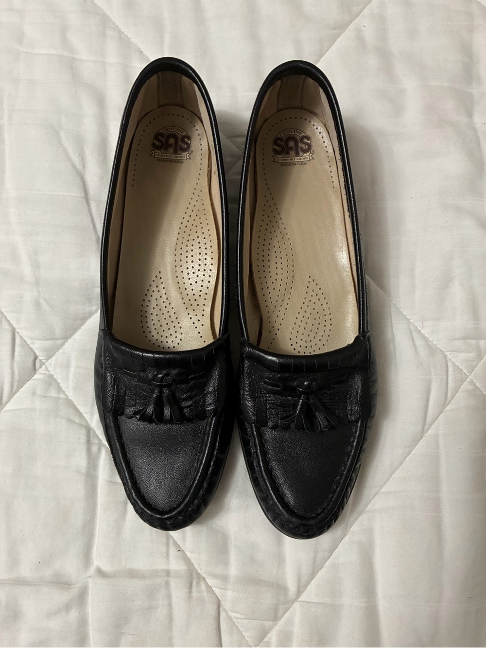 SAS Black Loafers Size 10 S